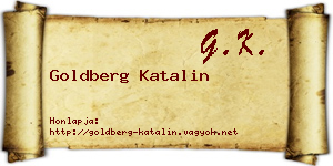 Goldberg Katalin névjegykártya