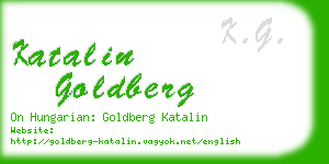 katalin goldberg business card